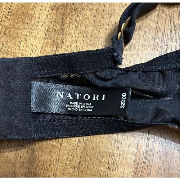 Natori Full Figure Contour Underwire Lace Bra BLACK CAFE Size 32DDD - Picture 7 of 8